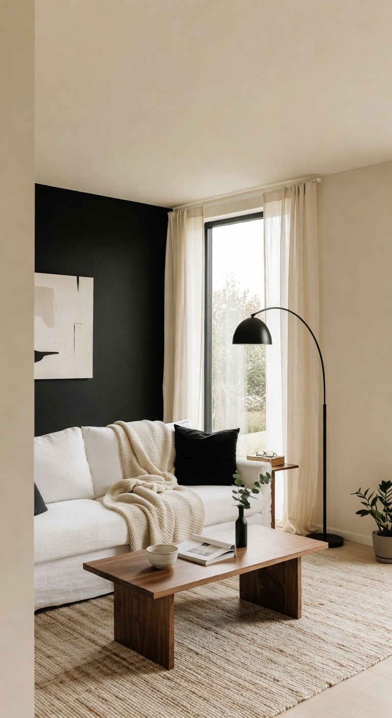 bright minimalist living space