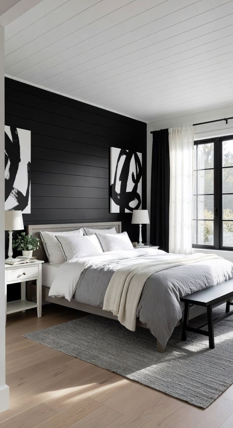 bright modern farmhouse bedroom