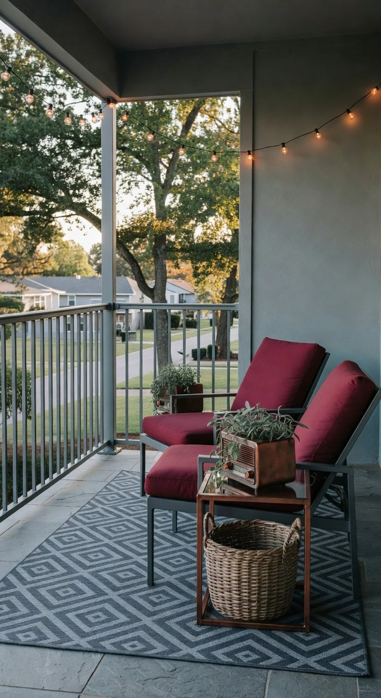 burgundy slate copper contrast