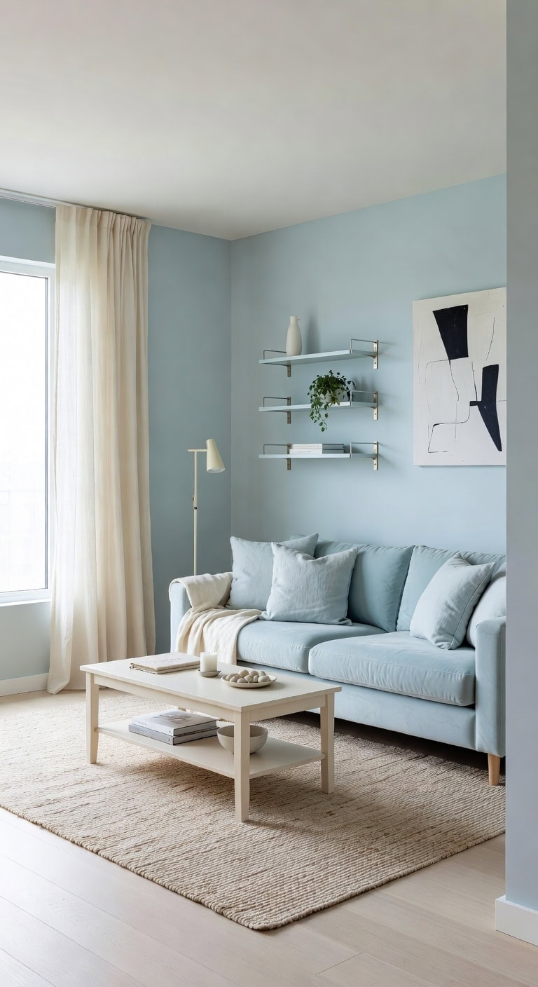 calm airy minimalist living