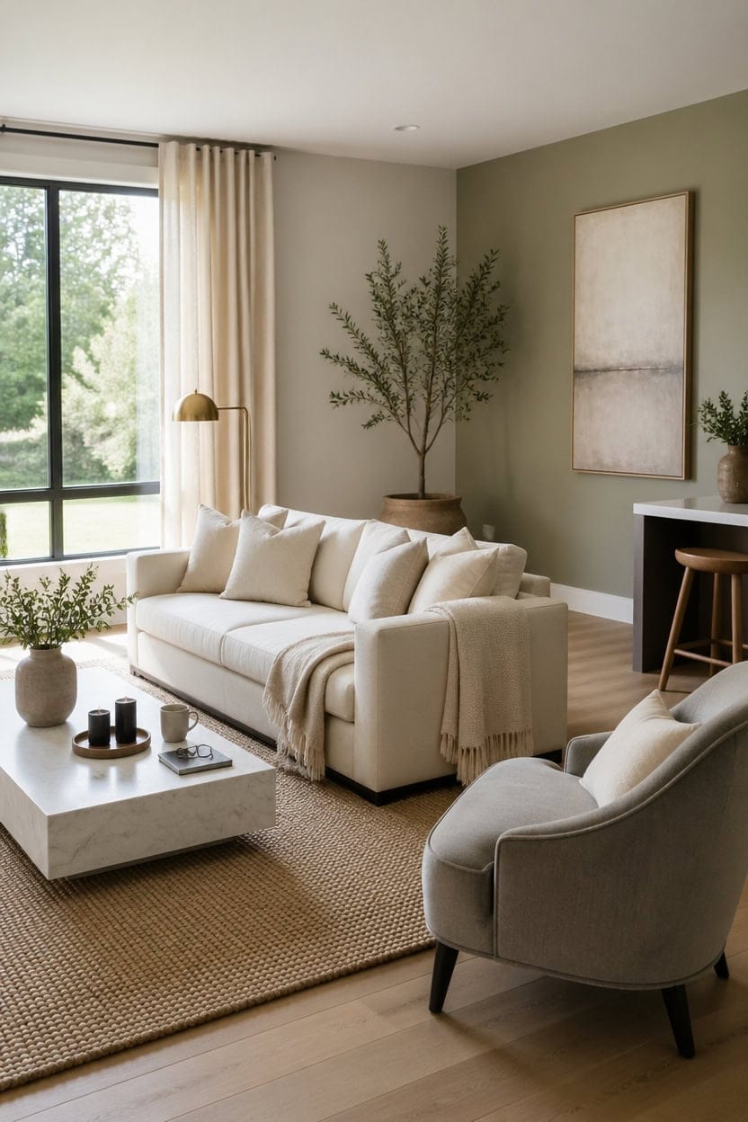 calm cream sofa styling