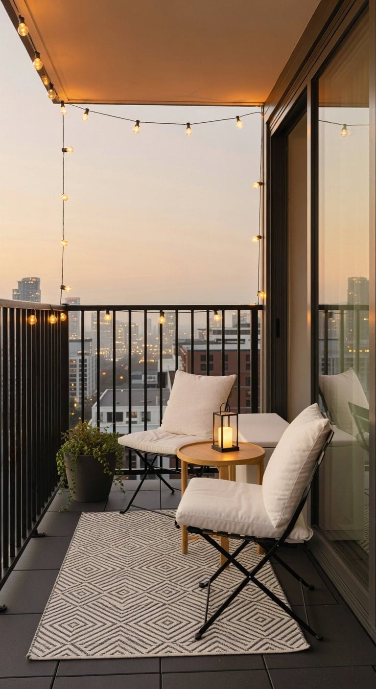 charcoal and cream modern balcony