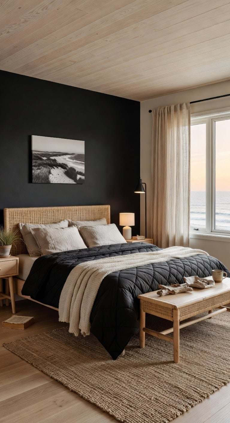 charcoal birch coastal bedroom