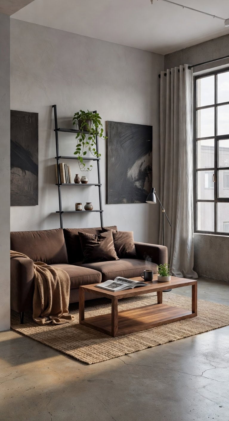 chocolate brown loft living