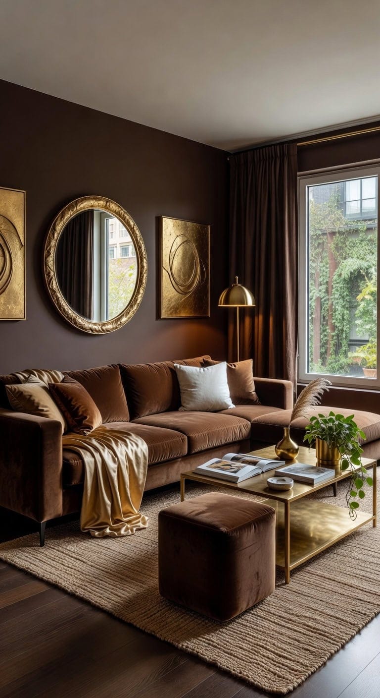 chocolate brown velvet elegance