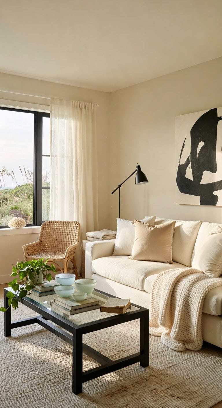 coastal chic black cream living