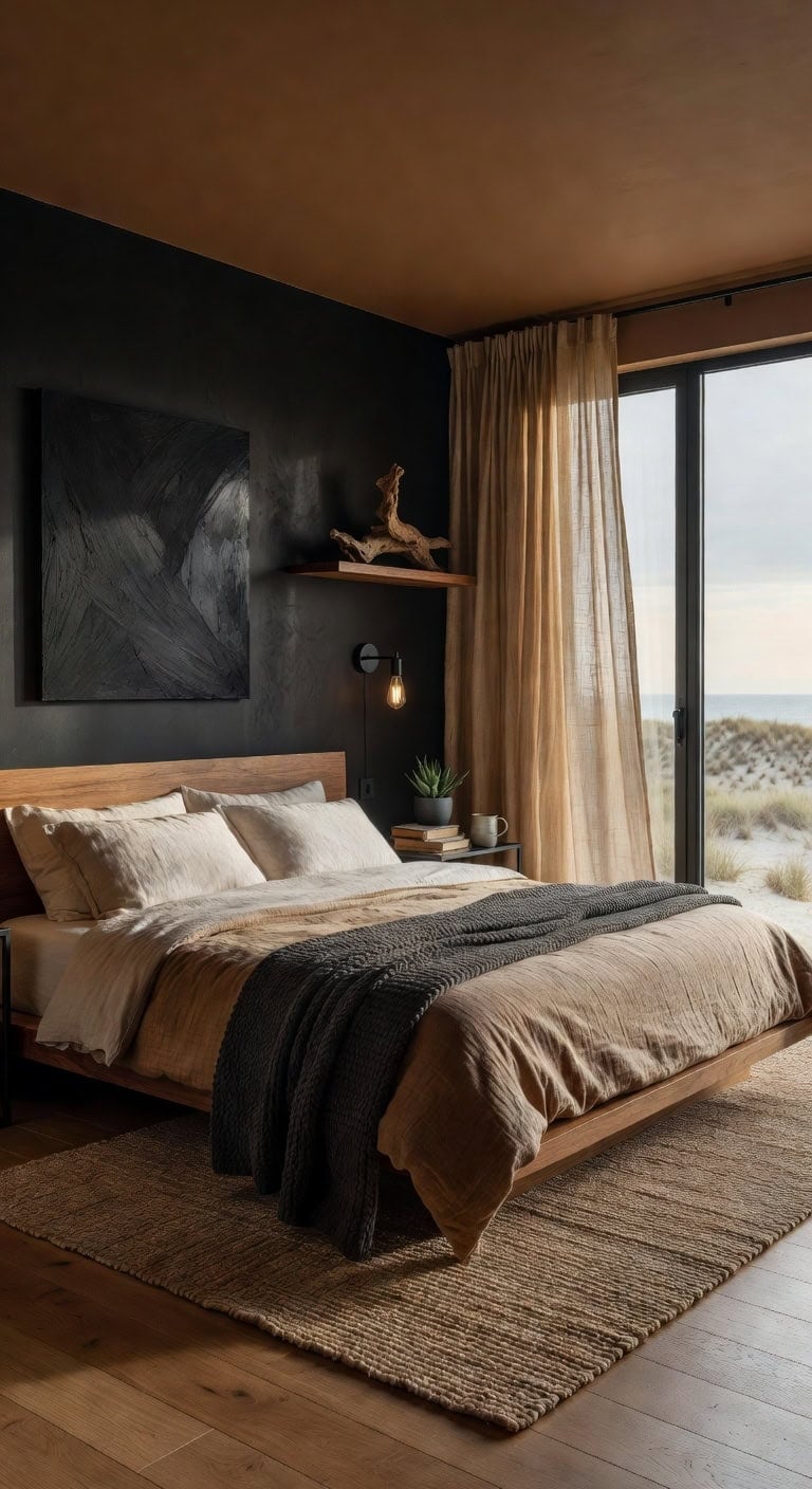 coastal modern black teak retreat