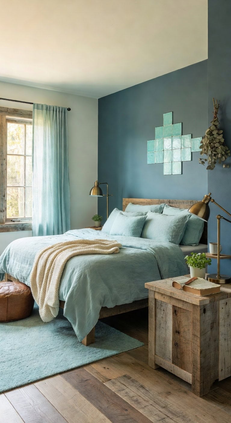 cool aqua rustic retreat