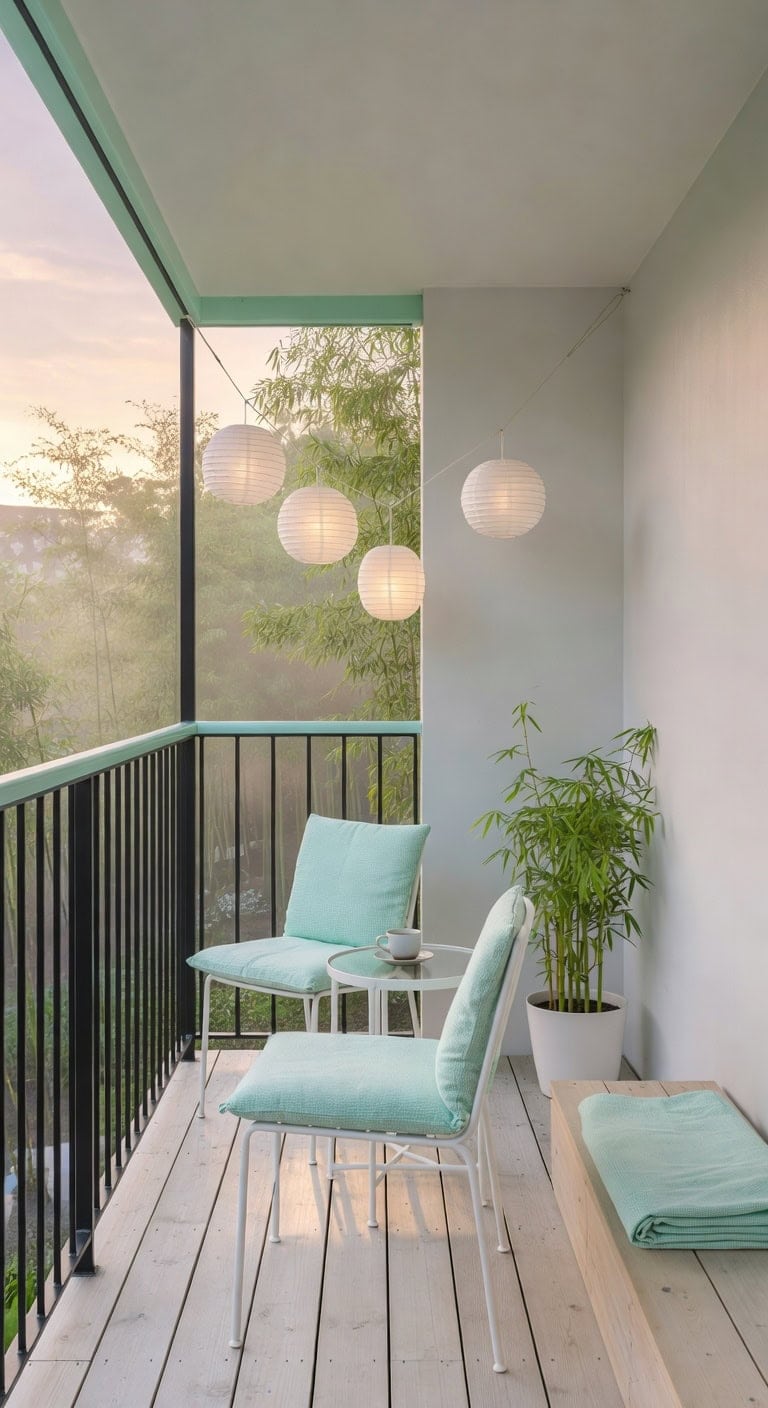 cool mint zen balcony