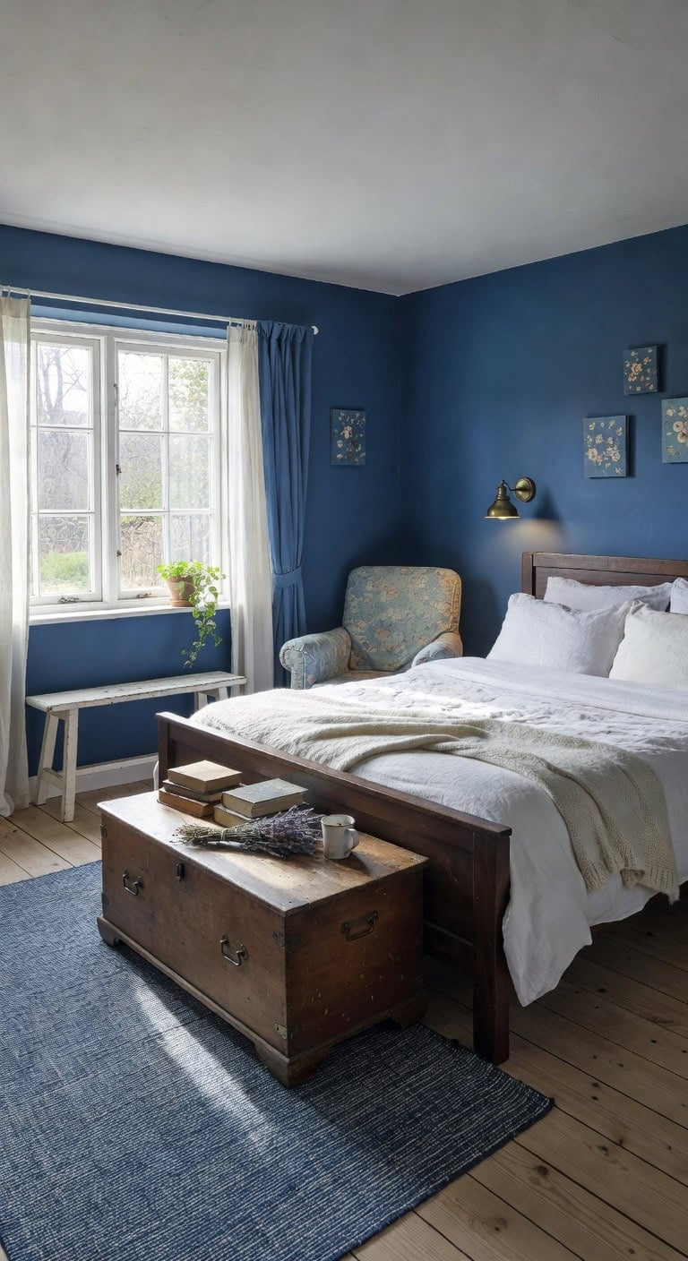 cottage blue bedroom retreat
