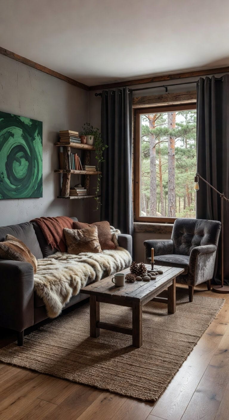 cozy cabin living room