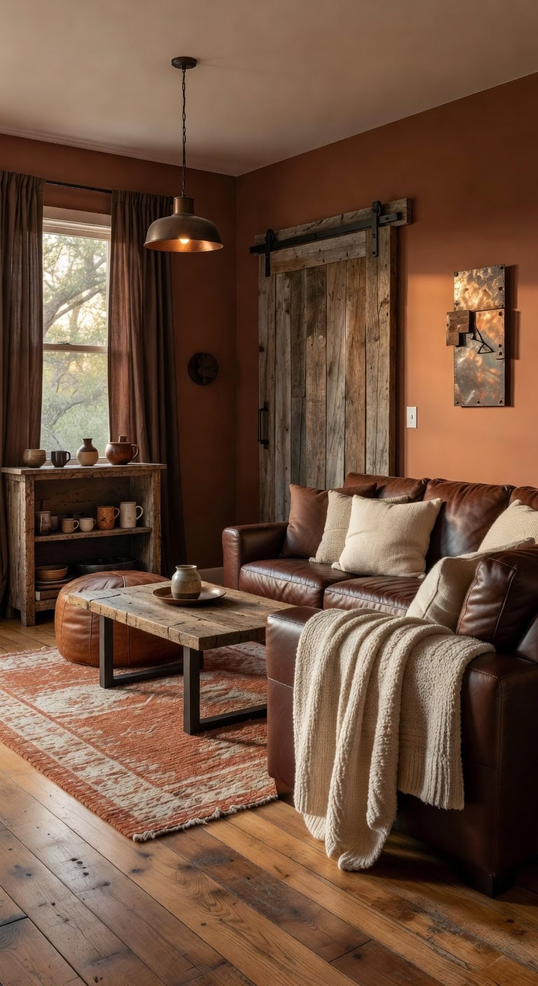 cozy chocolate brown living spaces
