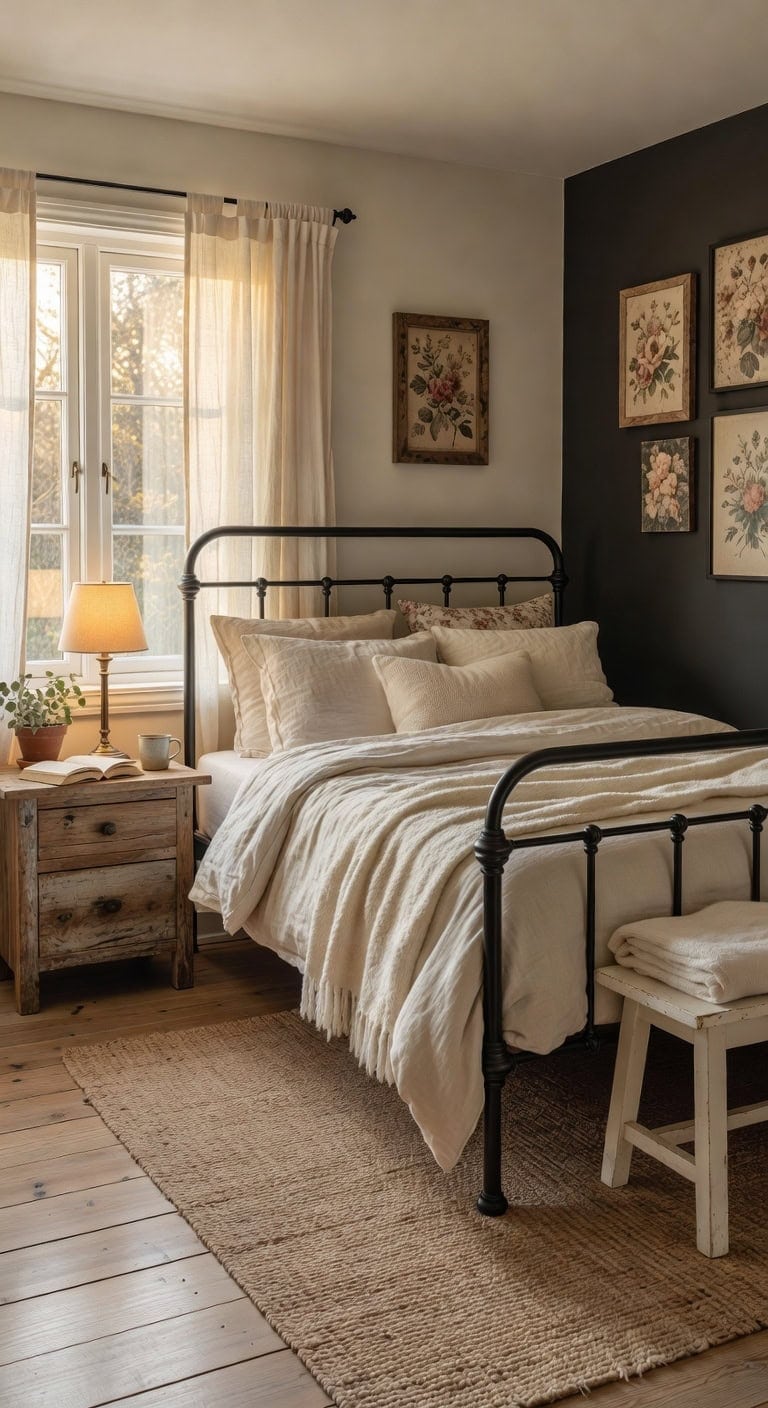 cozy cottage black bed