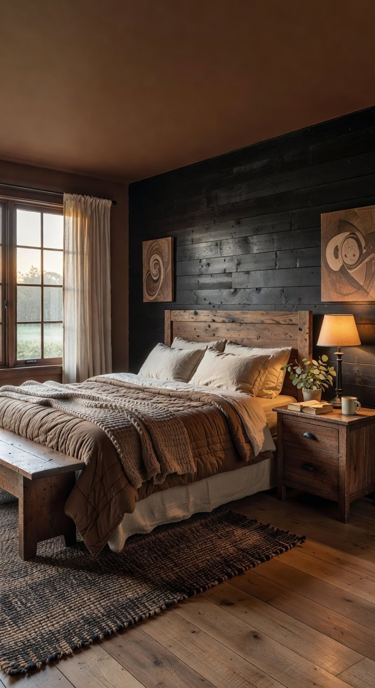 cozy cottage shiplap bedroom