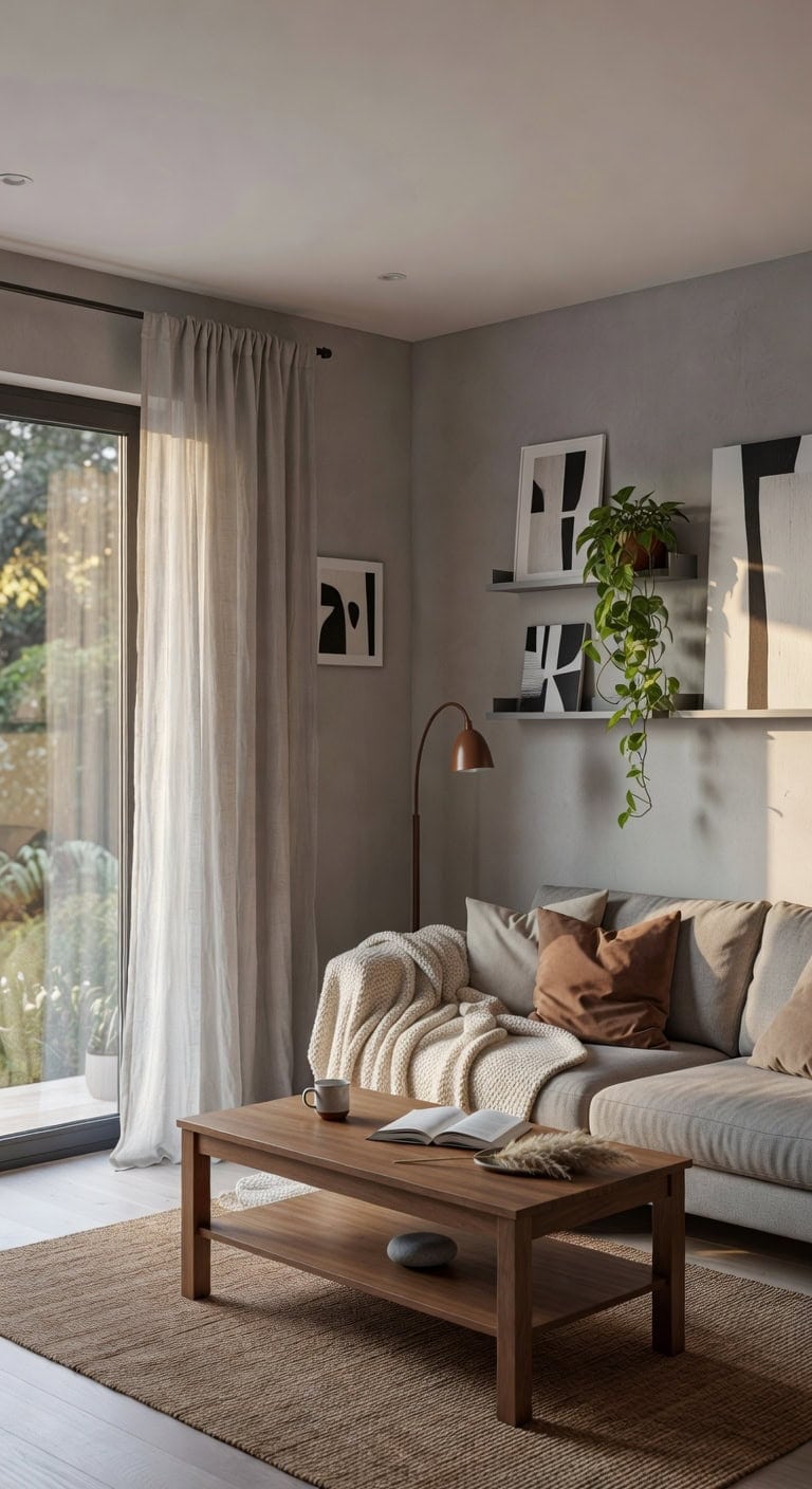 cozy grey brown minimalism