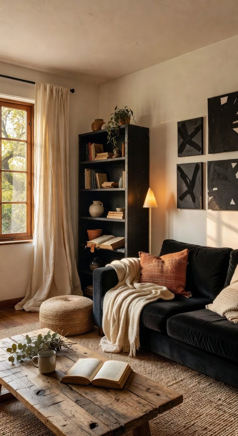 cozy reclaimed wood living