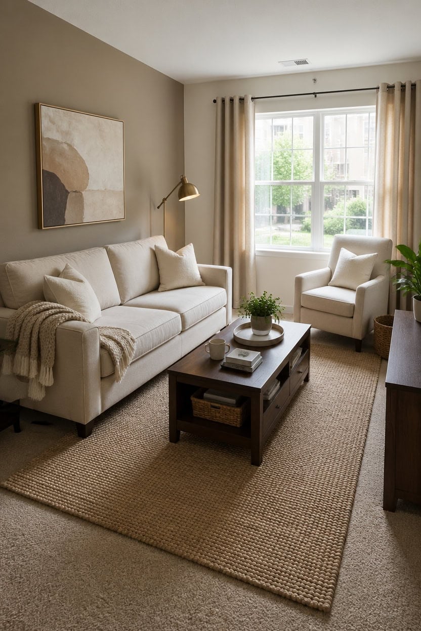 cozy rental living makeover