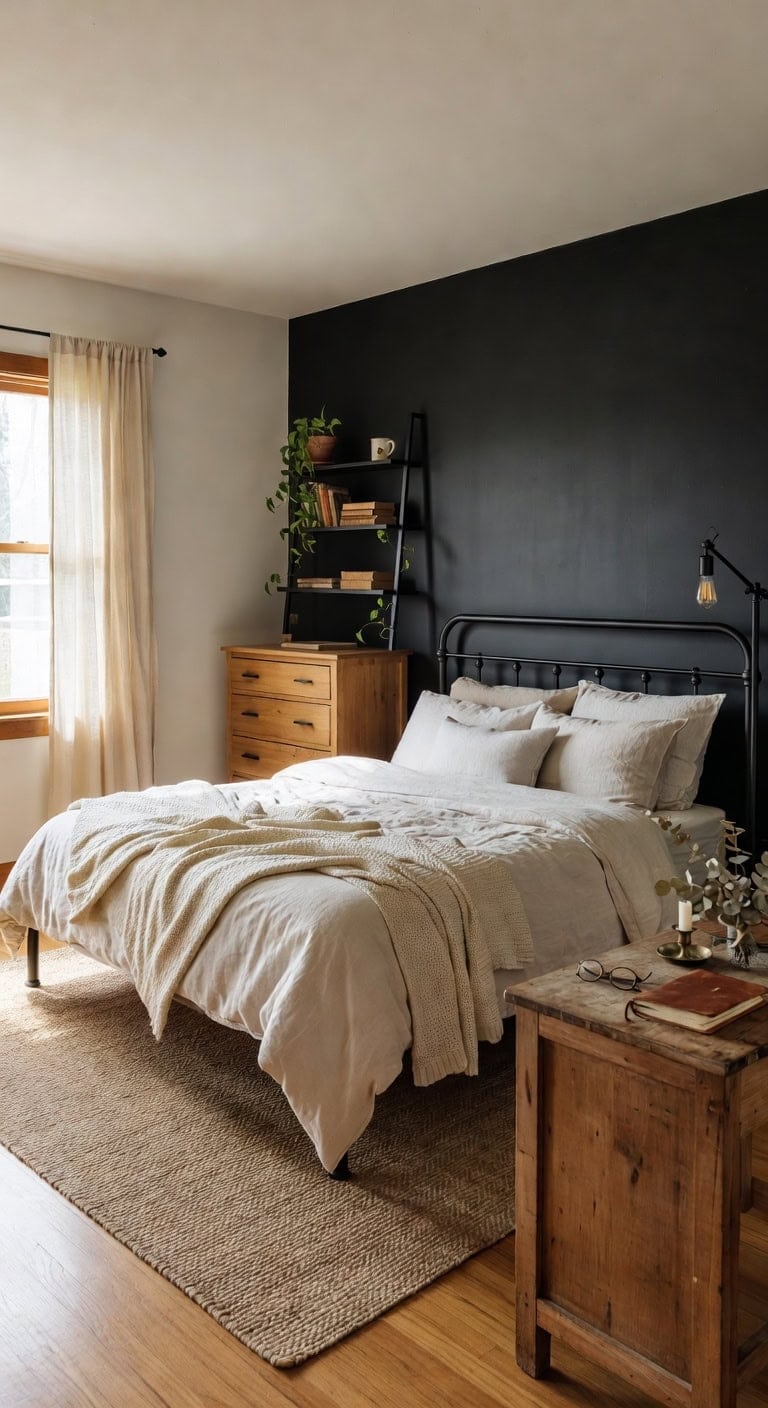cozy rustic ladder bedroom