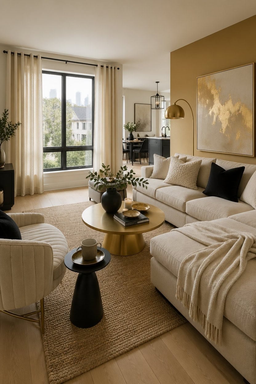 cream and gold makeover