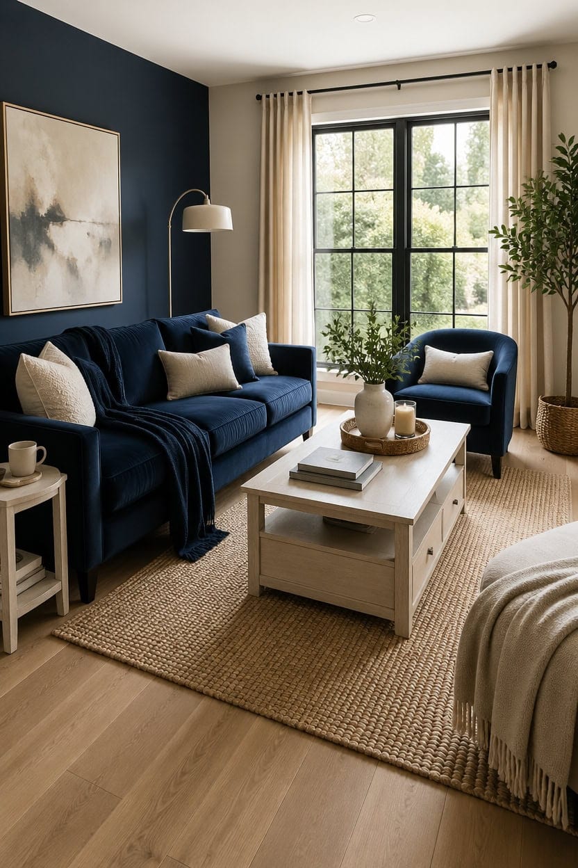 cream and navy harmony