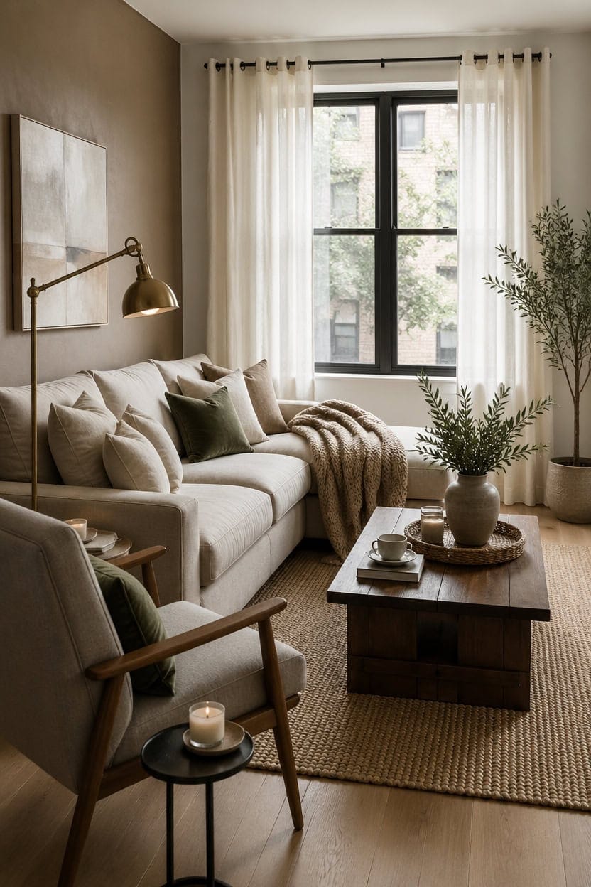 cream curtains paired neutrals