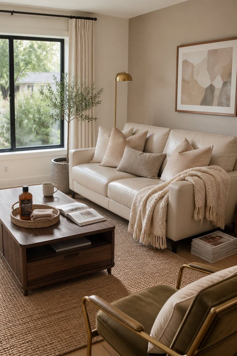 cream leather sofa care