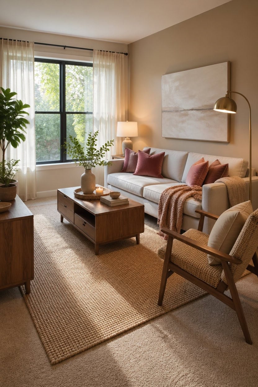 cream rug lighting guide
