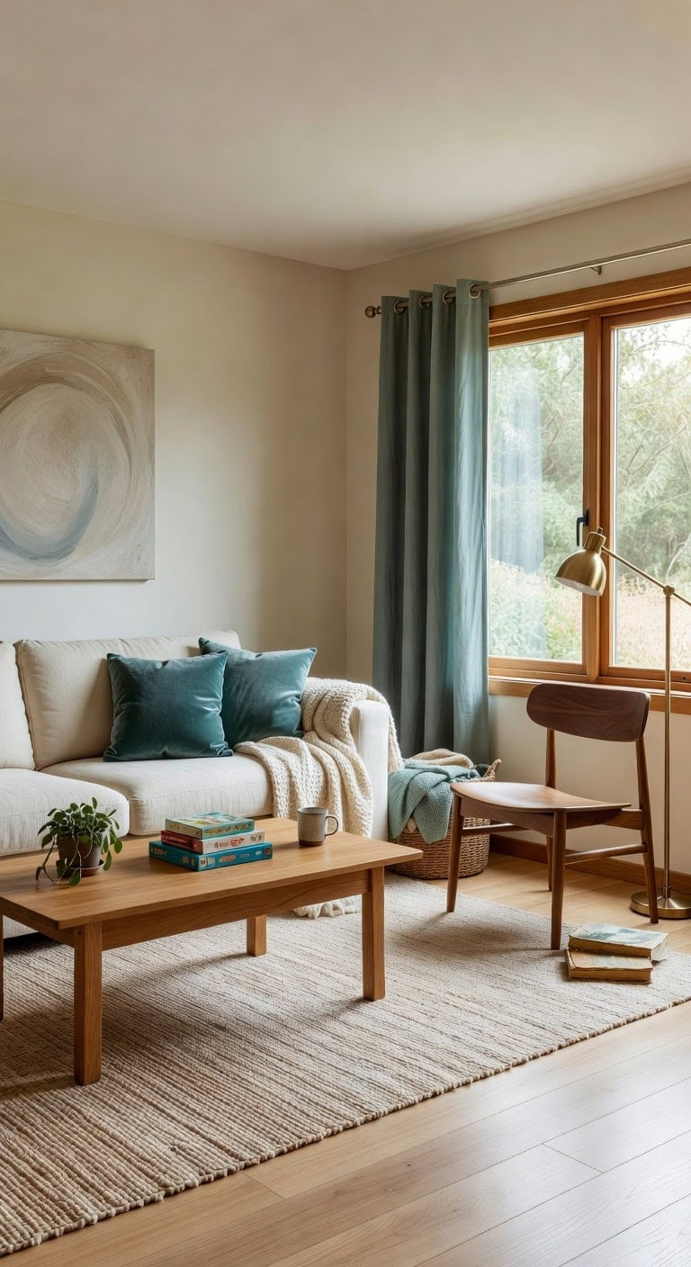 cream sofa family friendly living