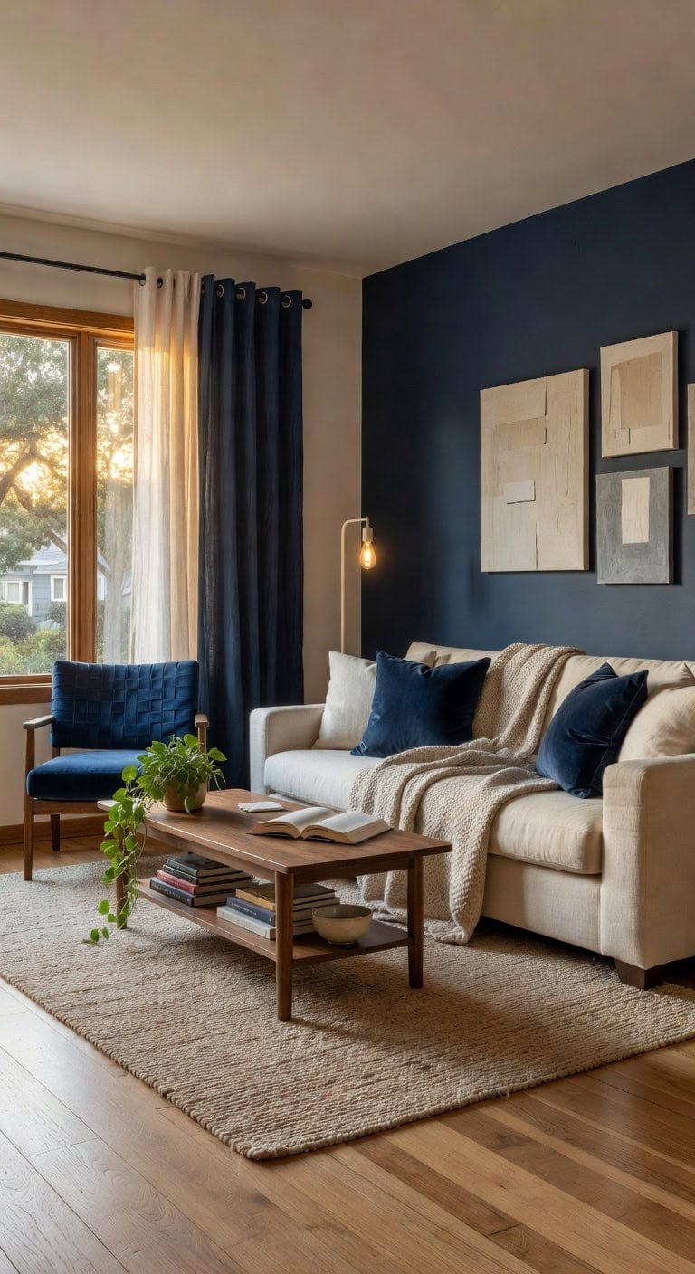 cream sofa layered textiles