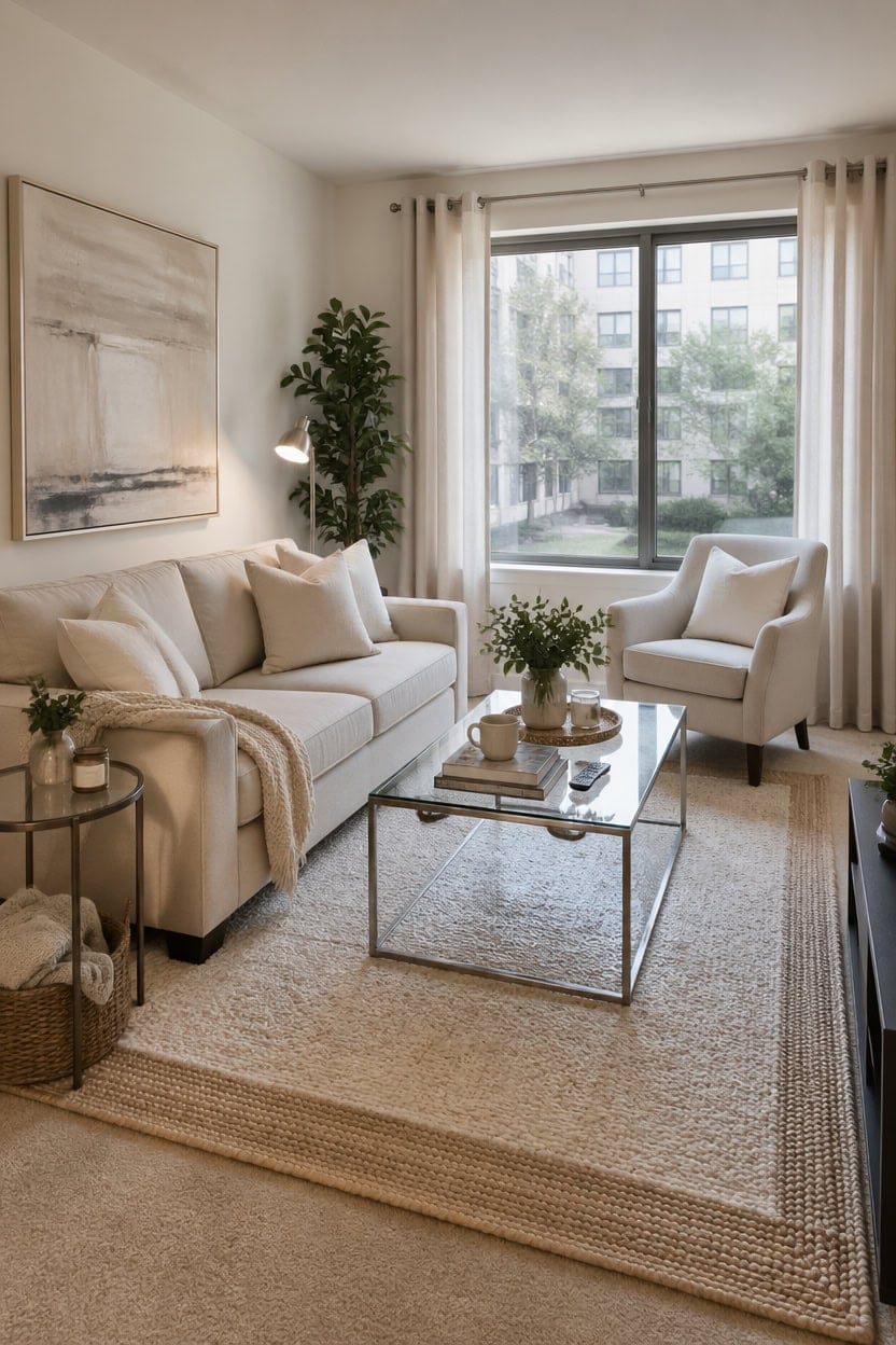 cream toned renter makeover