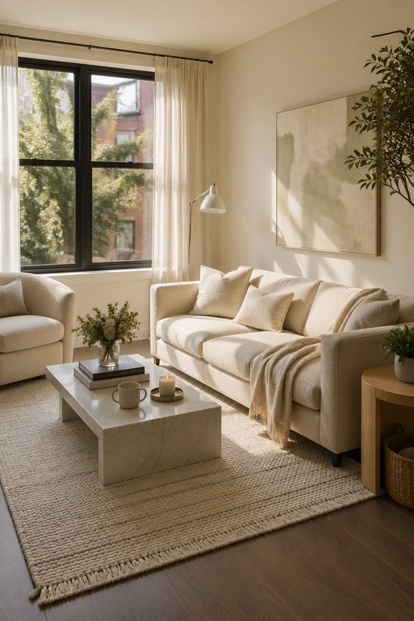 creamy ivory light enhanced living