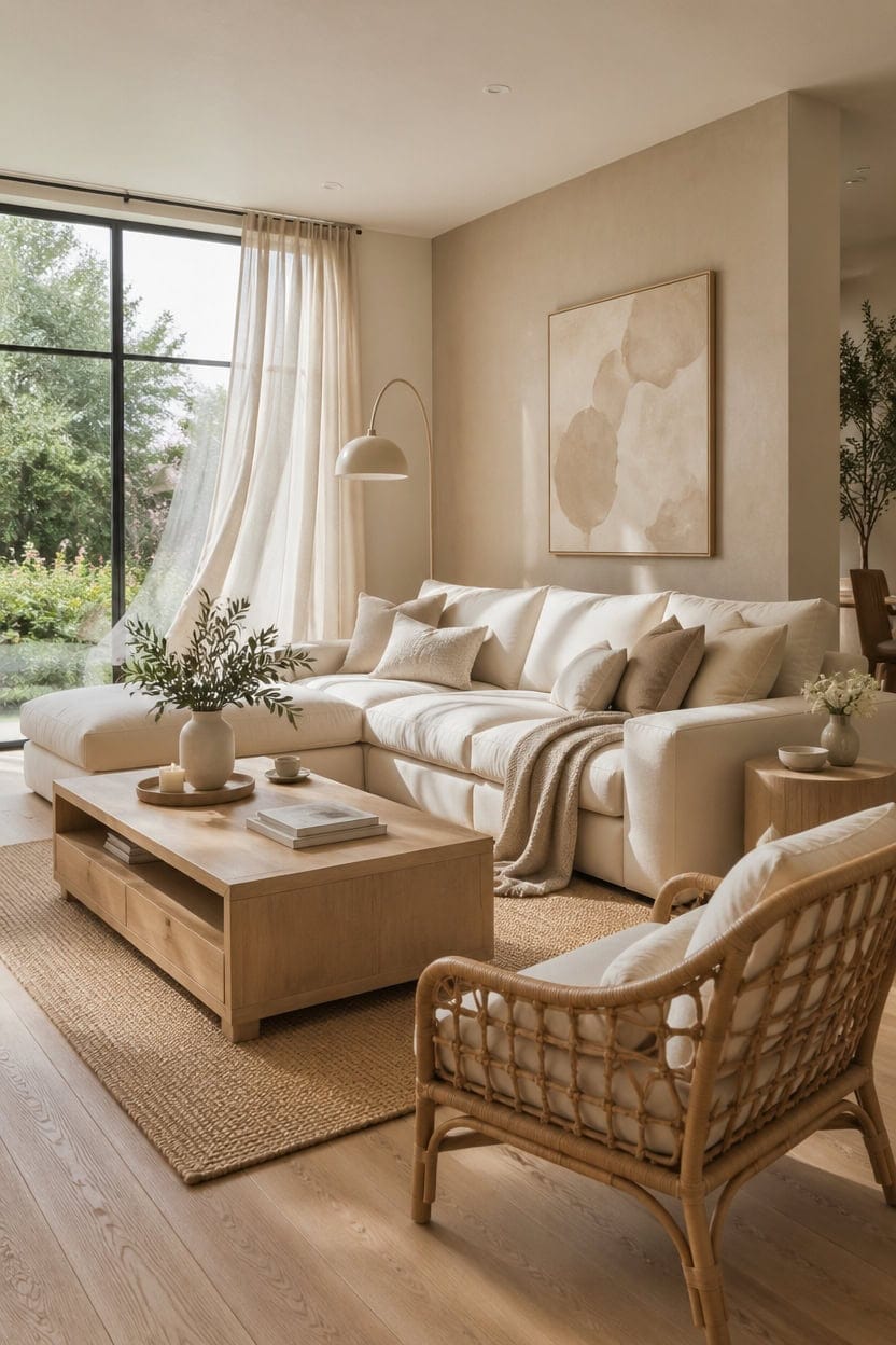 creamy soft living ambiance