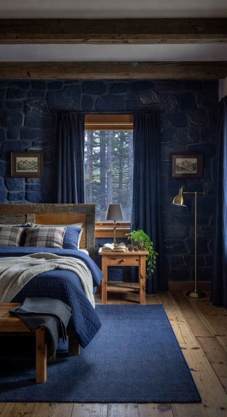 dark blue stone retreat