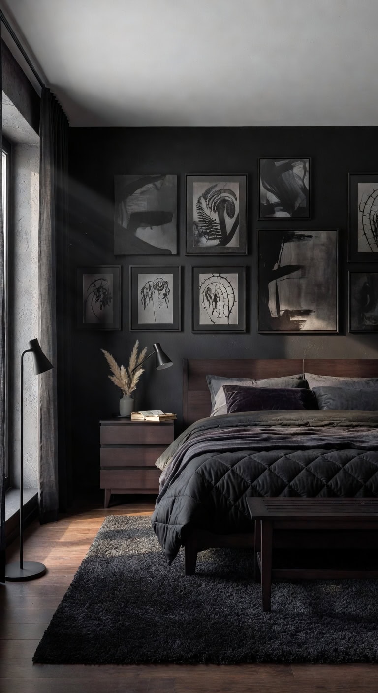 dark walnut gallery bedroom