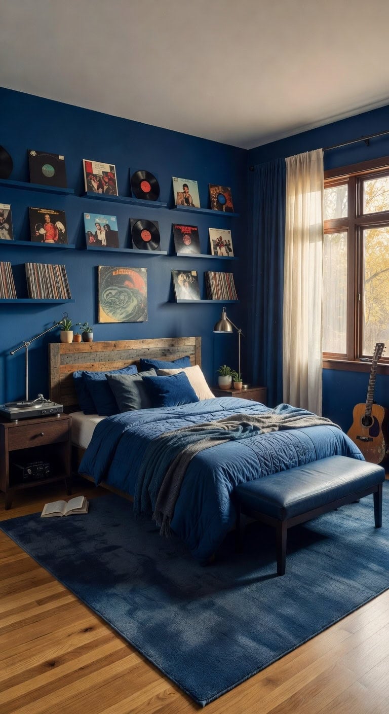 deep blue vinyl music sanctuary