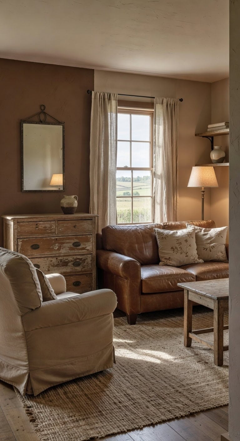distressed oak farmhouse comfort