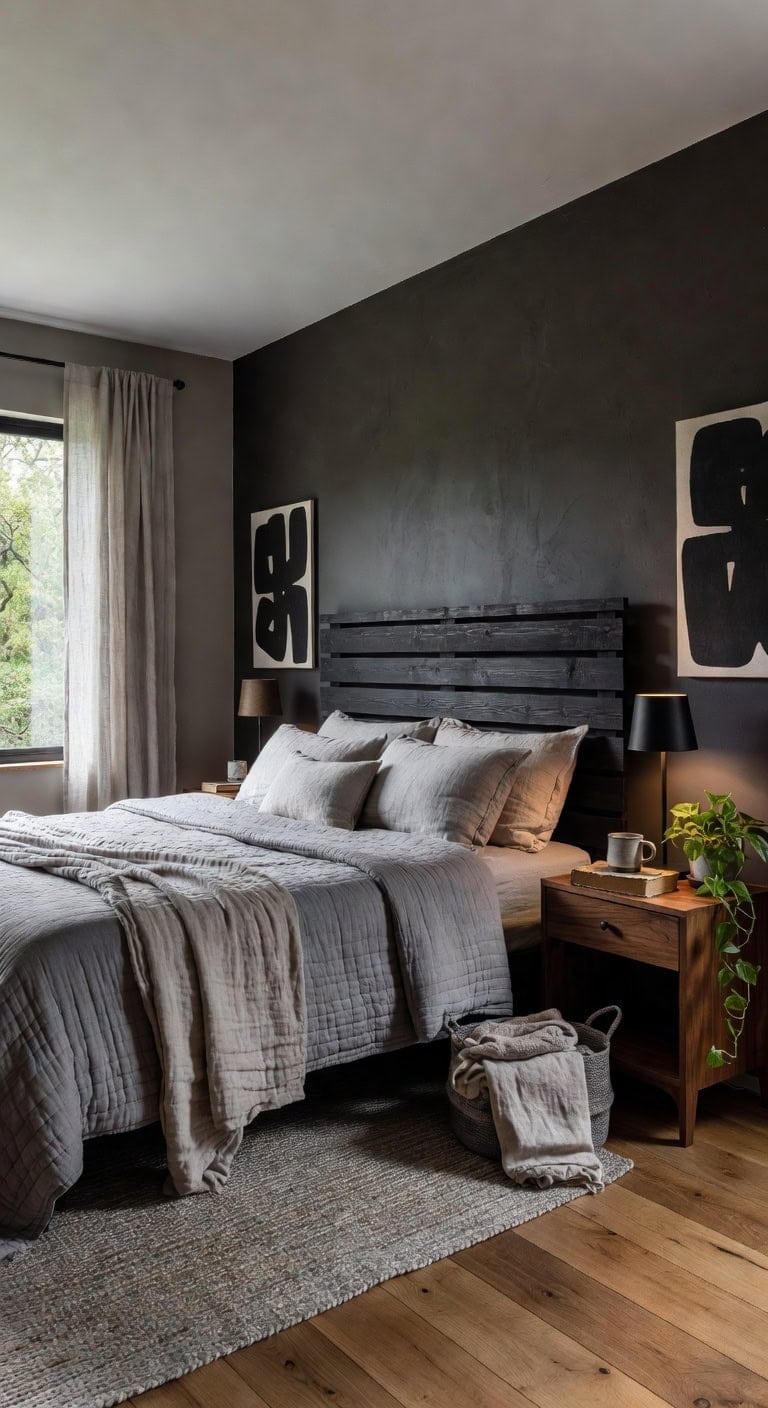 earthy black wood sanctuary