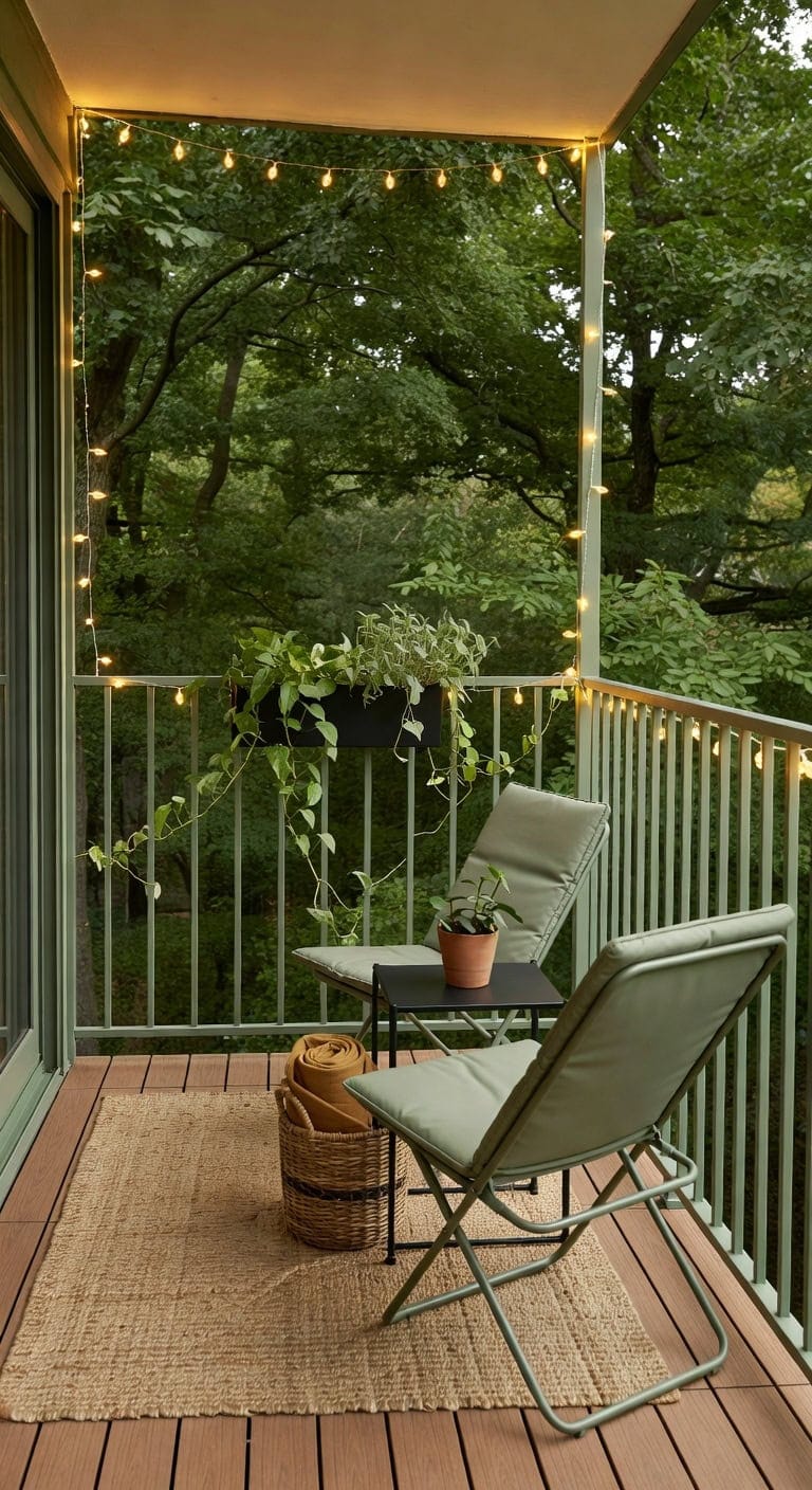 earthy sage compact balcony
