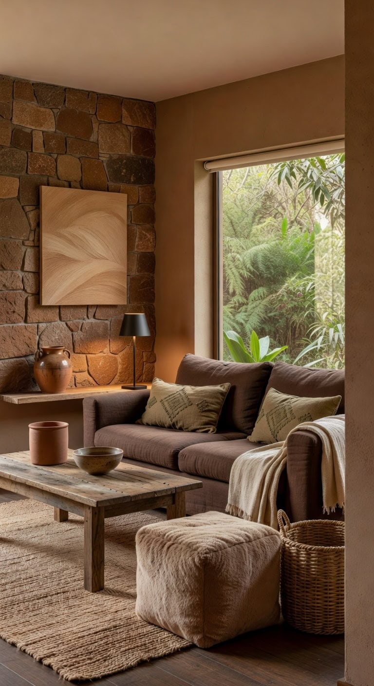 earthy stone accent style