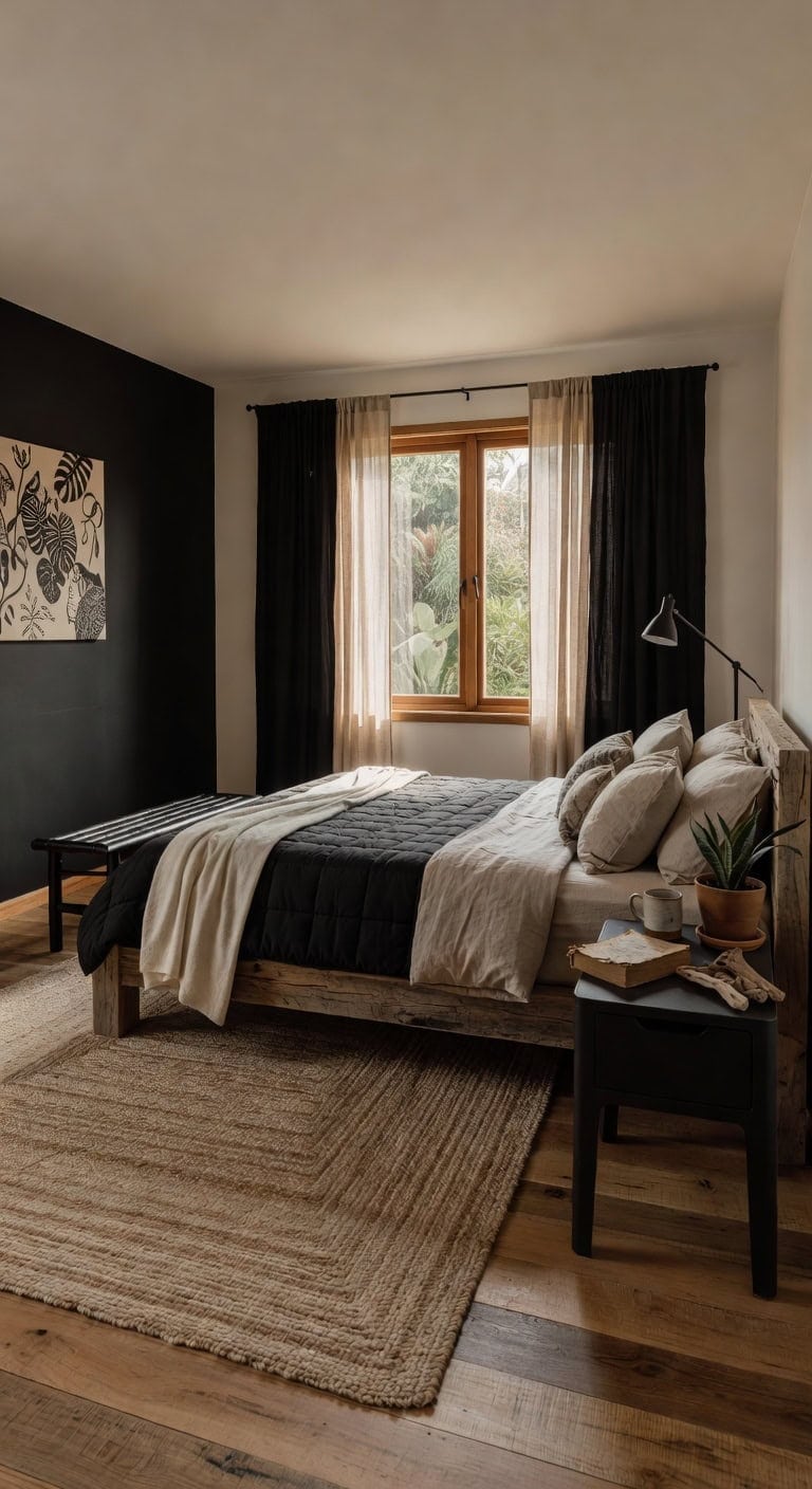 eco chic black nightstand