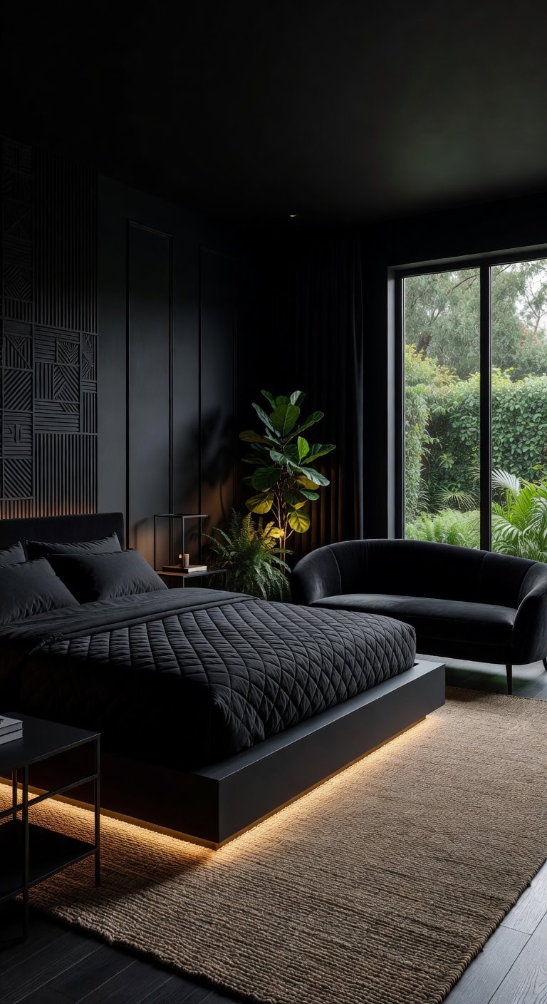 elegant black bedroom designs