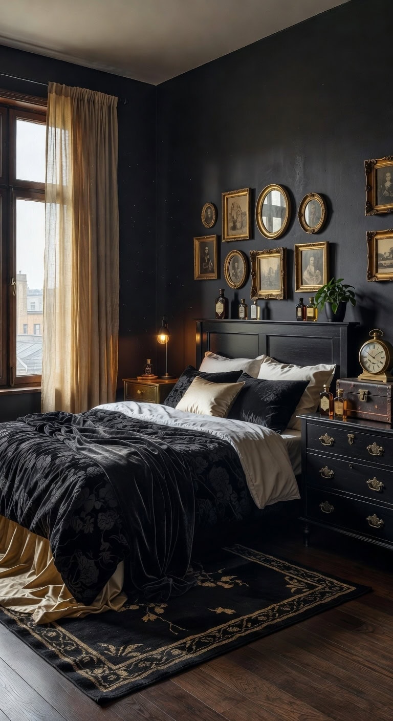 elegant black gold retreat