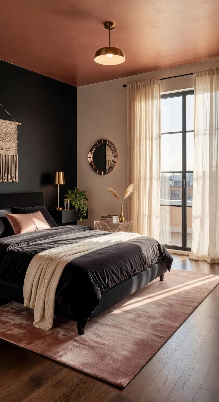 elegant black rose gold sanctuary