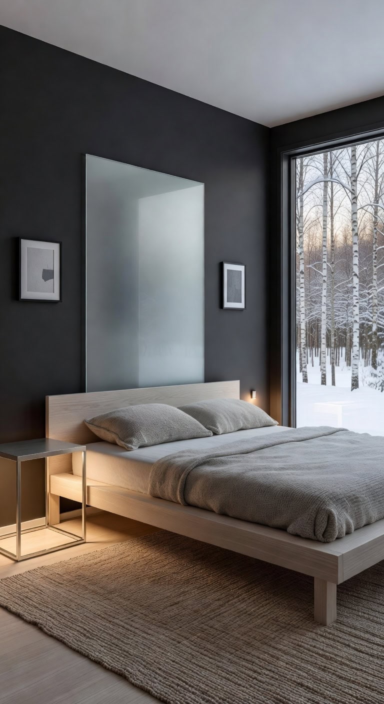 elegant black silver bedroom designs