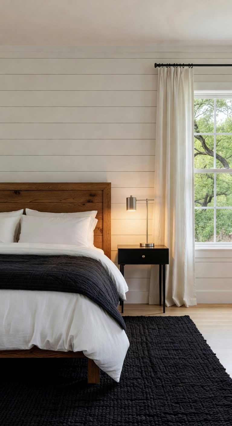 elegant black white gold bedroom