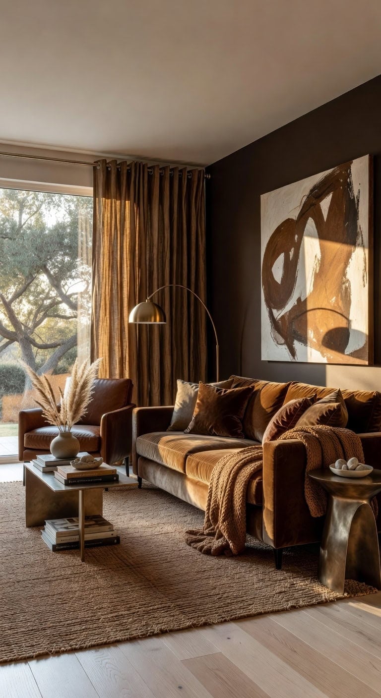 elegant brown artful living