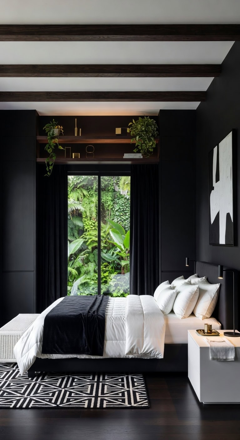 elegant dark light bedroom