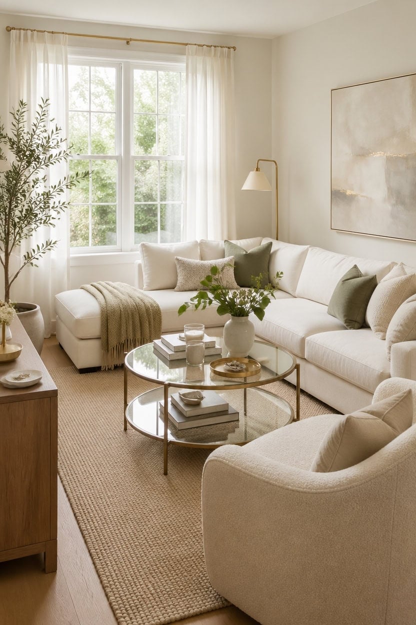 elegant metallic living sanctuary