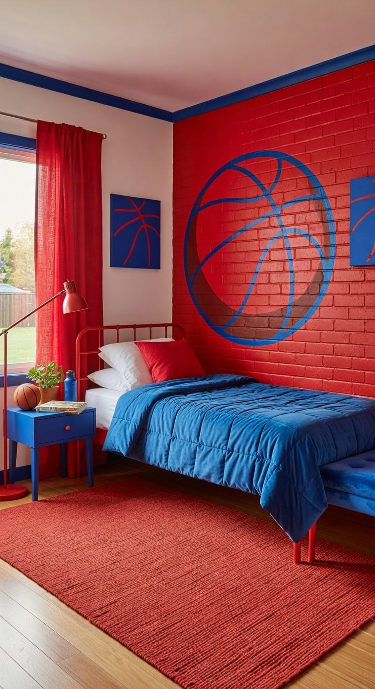 energetic sporty bedroom