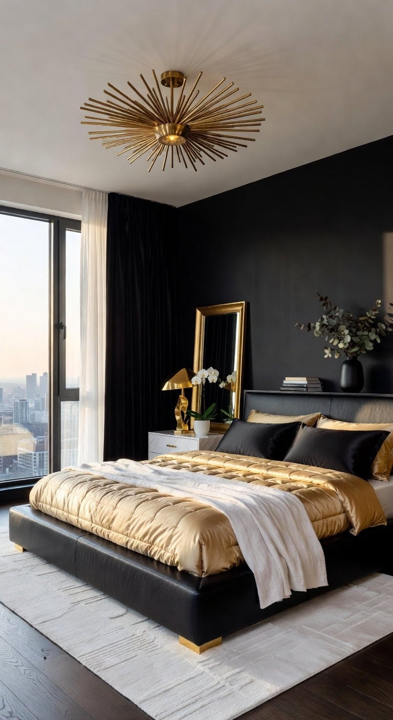 glamorous black gold retreat